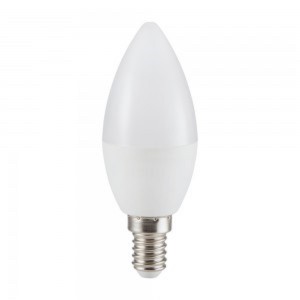 Stmievateľná mliečna LED sviečka E14 6W