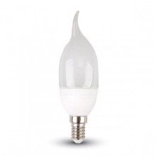 Mliečna LED sviečka plameň E14 4W
