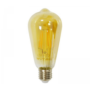 Jantárová LED filament žiarovka E27 ST64 4W