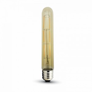 Jantárová LED filament žiarovka E27 T30-185 6W