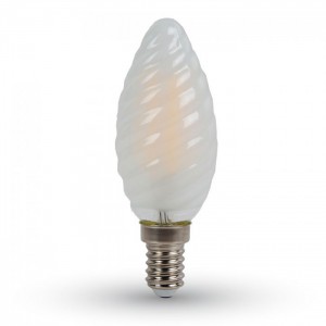 Opálová LED filament twist sviečka E14 4W