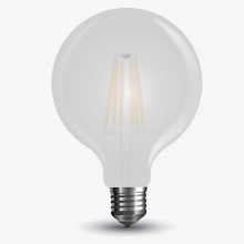 Opálová LED filament žiarovka G125 E27 7W