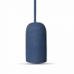 Modrá betónová závesná lampa váza