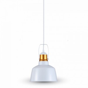 Biela hliníková závesná lampa