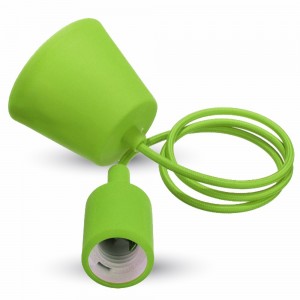 Zelená závesná silikónová lampa