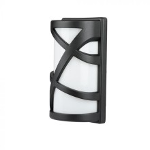 Čierna nástenná lampa na E27 žiarovku IP54