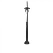 Čierna stĺpová záhradná lampa 140cm na E27 žiarovku