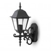 Matná čierna nástenná lampa na E27 žiarovku malá