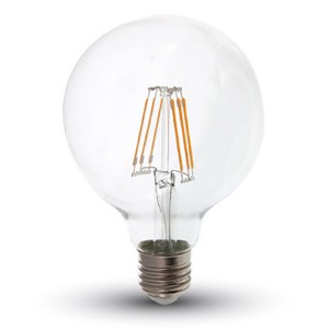 Profesionálna LED filament žiarovka E27 G95 6W so SAMSUNG čipmi