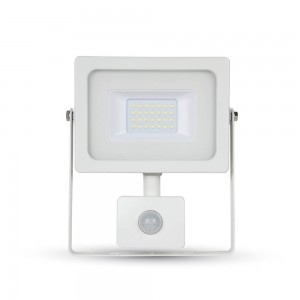 Biely LED reflektor 10W s pohybovým senzorom