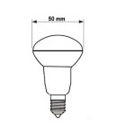 Označenie žiarovky E14 R50