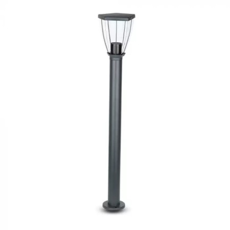 Čierna stĺpová záhradná lampa 90cm na E27 žiarovku