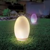 Solárna záhradná RGB+W LED lampa 1W vajce