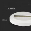 Biele okrúhle LED svietidlo na schody 2W IP65 rozmery