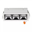 Zapustené hranaté biele LED svietidlo 12W 12° SAMSUNG čipy CRI90
