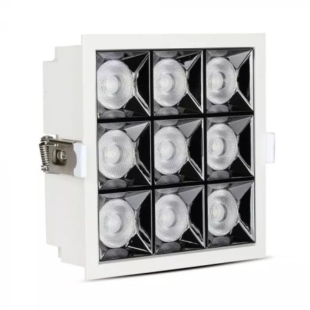 Zapustené hranaté biele LED svietidlo 36W 12° SAMSUNG čipy CRI90
