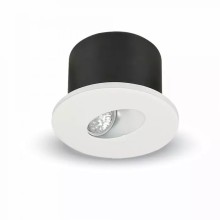 Zapustené biele okrúhle LED svietidlo na schody 3W
