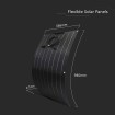 Ohybný solárny panel 100Wp rozmery